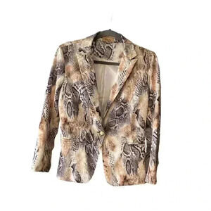 Beulah snakeskin print blazer size Small